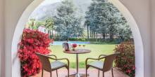 Doppelzimmer Superior zum Garten mit gedeckter Terrasse