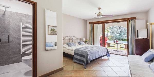 Doppelzimmer Superior zum Garten mit gedeckter Terrasse
